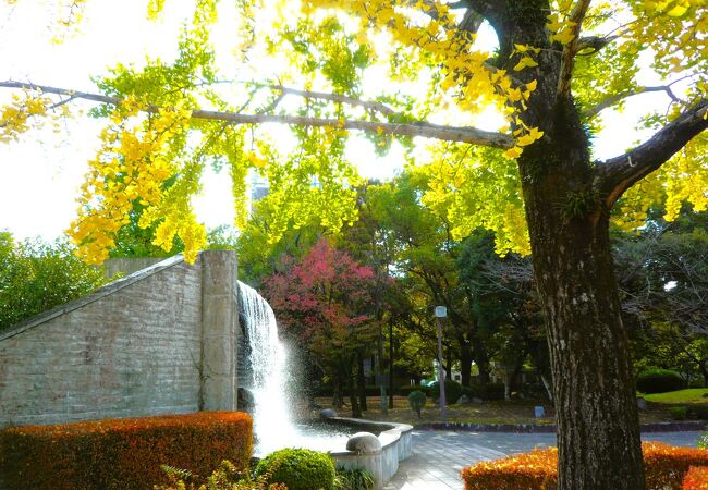 滝の水音と樹木の憩いの森　～　三本松公園