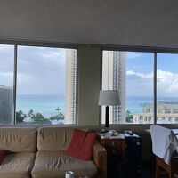 窓の外に広がる海、それだけで来た甲斐がありました。