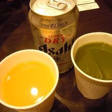 ジュース　缶ビール　もちろん無料です