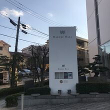 この看板がビルの真下にあります