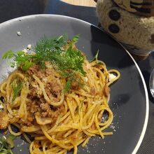 セットのパスタ