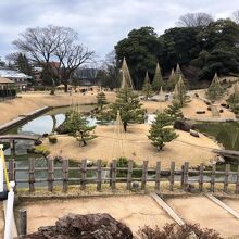 《玉泉院丸庭園》「唐傘」からの庭園風景