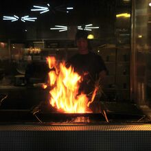 藁焼き実演