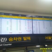 電光時刻表は画面が頻繁に変わるので見辛い…。