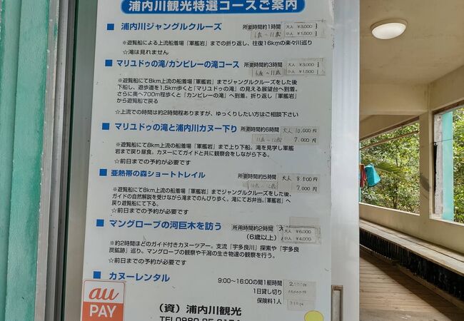 レンタルカヌーは1時間2000円で保険は別途1人310円でした