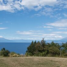 宿泊したロッジ敷地から見た オソルノ火山の大展望