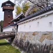 物見櫓と桜のコラボ