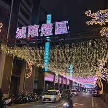 武昌街一段のライトアップ