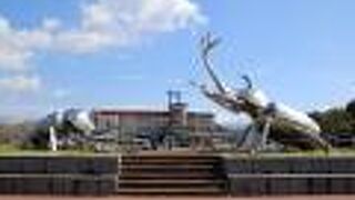 国道２２０号線沿いに大きな銀色のカブトムシのオブジェがある温泉もあり宿泊もできる道の駅です。