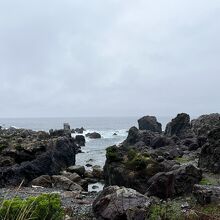 室戸岬の岩場と海