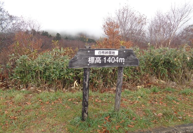 山形県と福島県の境界にある標高1400ｍの場所