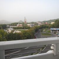 客室からの眺望。この日は黄砂が凄かった