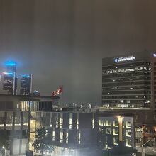 デトロイト川を挟んでカナダ側からの夜景