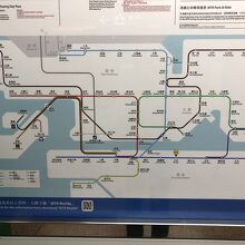 天后駅からのMTRと郊外線路線図