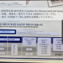 案内は韓国語なのでスマホも翻訳機能を使って読みました。