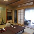 温泉街への散歩にちょうどいい距離