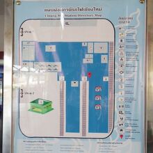 駅の構内の案内図。
