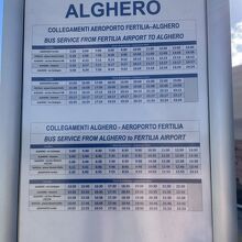 アルゲーロ路線時刻表