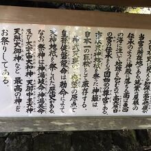 幣立神宮の成り立ちの説明