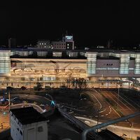 5階の部屋から福井駅が一望