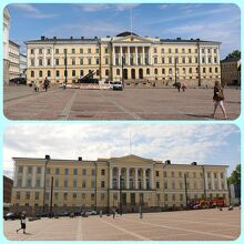 政府宮殿（上）とフィンランド大学本部（下）