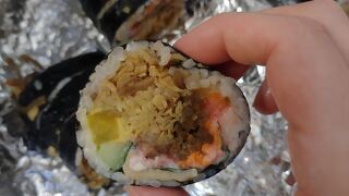 明太子キンパが美味しかったです！