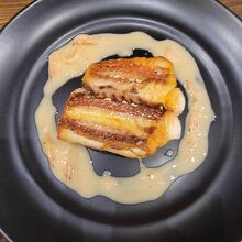 島魚のポアレ 桜エビソース