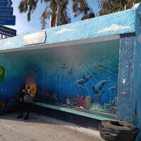 ホテル近くのバス停