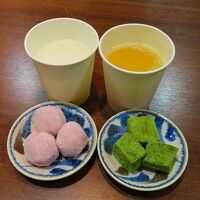 ウェルカムドリンクと和菓子