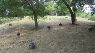 手作りの遊具がたくさんありました