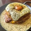 鉄板スープカルボナーラバーガー