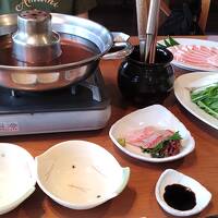 夕食の豚しゃぶ