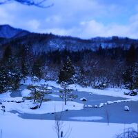 客室からの雪の庭園