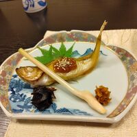 夕食の「はたはたの田楽焼き」