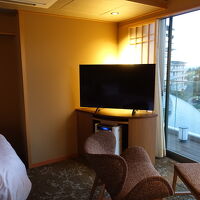 部屋からホテルの庭が一望できます