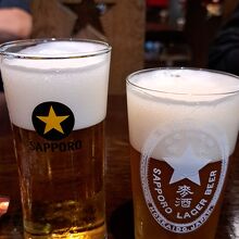 「サッポロ生ビール黒ラベル」と「復刻札幌製麦酒」