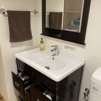 洗面台の向かいに洗濯機