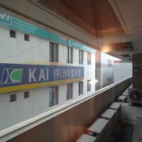 この客室の眺望はハズレですね。