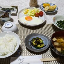 朝ご飯にアユの甘露煮