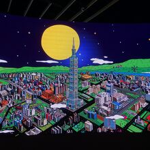 ５階展望台入口にある映像