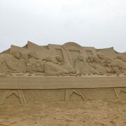 砂のアートがたくさん展示されていました