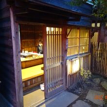 私たちが利用した離れの部屋。各部屋が独立した建物です