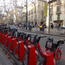 レンタサイクルスタンドもありました