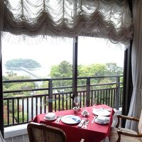 メインダイニングからは竹島を見ることが出来ます