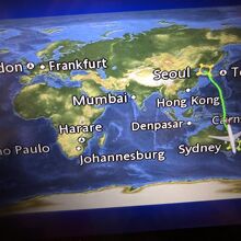 もう直ぐSYDに到着です