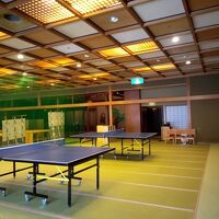 卓球コーナーです。能舞台の前にあります。