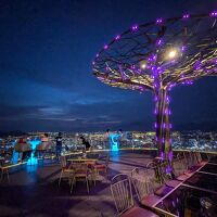 ルーフトップバーは出入り自由でした。