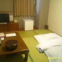 和室シングルルームの様子（布団は敷いてありました）