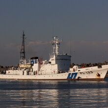 銚子漁港に停泊中の巡視船かとり