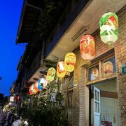 夜のランタンが素敵